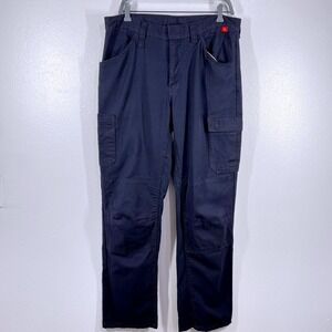 Bulwark FR iQ Series Flame Resistant Cargo Pants Mens 36x34 Navy Blue Workwear